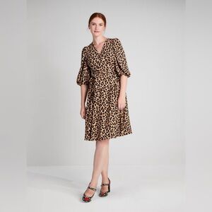 kate space new york Lovely Leopard Wrap Dress size medium